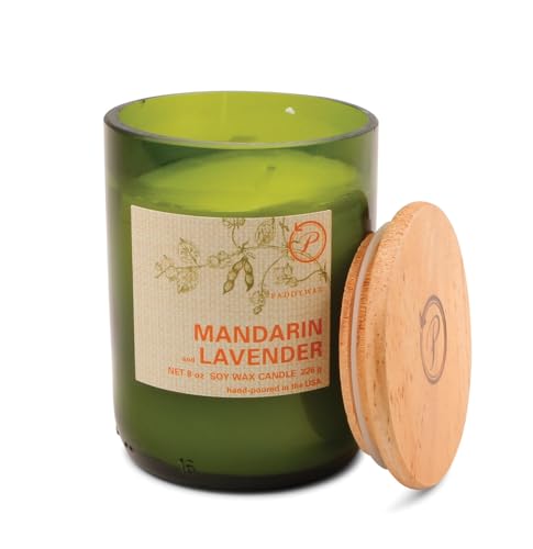 Paddywax Eco-Green Duftkerze, 226 g, im recycelten Glas, Duft: Paddywax Mandarine & Lavendel von Paddywax