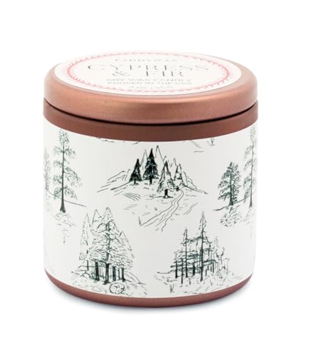 Paddywax Holiday Candles Cypress & Fir Collection Kleine Reisedose, Duftkerze, 85 g, grünes Toile-Muster von Paddywax