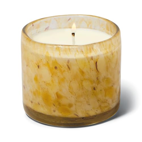 Paddywax Luxus-Kerzen in handgefertigter handwerklich geblasenem Glas, Duftkerze, 226 g, Palo Santo von Paddywax