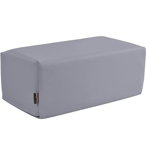 Pader Medi Tech Orthopädisches Entlastungskissen, Positurkissen 50x25x20cm I Bandscheibenkissen, Stufenkissen, Lagerungskissen für Beine mit festem Schaumkern (27 Chrom) von Pader Medi Tech