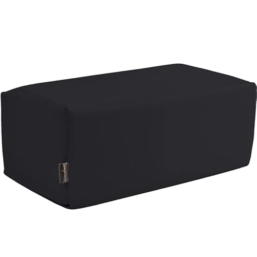 Pader Medi Tech Orthopädisches Entlastungskissen, Positurkissen 50x25x20cm I Bandscheibenkissen, Stufenkissen, Lagerungskissen für Beine mit festem Schaumkern (29 Schwarz) von pader medi.tech