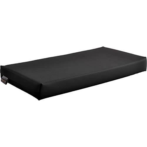 Pader Medi Tech Orthopädisches Entlastungskissen, Positurkissen 50x25x5cm I Bandscheibenkissen, Stufenkissen, Lagerungskissen für Beine mit festem Schaumkern (29 Schwarz) von Pader Medi Tech