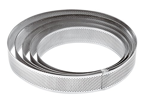 Paderno World Cuisine 47510-15 Tortenring, perforiert, 14 cm, Grau Rund D 7 1/2in x H 1 3/8in grau von Paderno World Cuisine