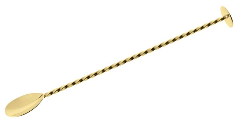 Paderno Cocktail-Set Bar Utensils Cocktaillöffel gold 28 cm, Löffel von Paderno