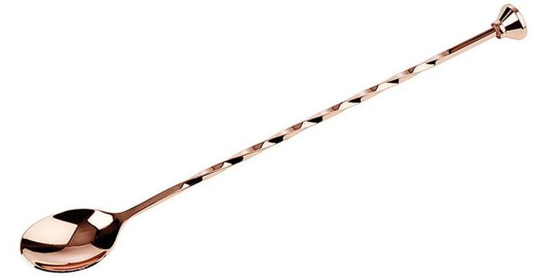 Paderno Cocktail-Set Bar Utensils Cocktaillöffel kupfer 27 cm, Löffel von Paderno