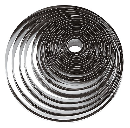 Paderno 47316 Ausstechform Rund, Ausstech-Ring, Teigtaschenformer, für Pasta, Gebäck, Diametro 20 cm, Silber von Paderno