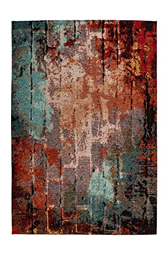 Padiro Teppich Kurzflor - 160x230 cm - Mehrfarbig - Abstrakt Meliert - Flachflor Teppich Wohnzimmer-Teppiche von Padiro