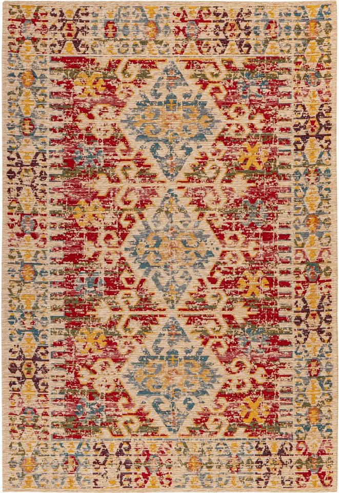 Teppich Charme 125, Padiro, rechteckig, Höhe: 5 mm, Chenille Flachgewebe im Vintage Stil von Padiro