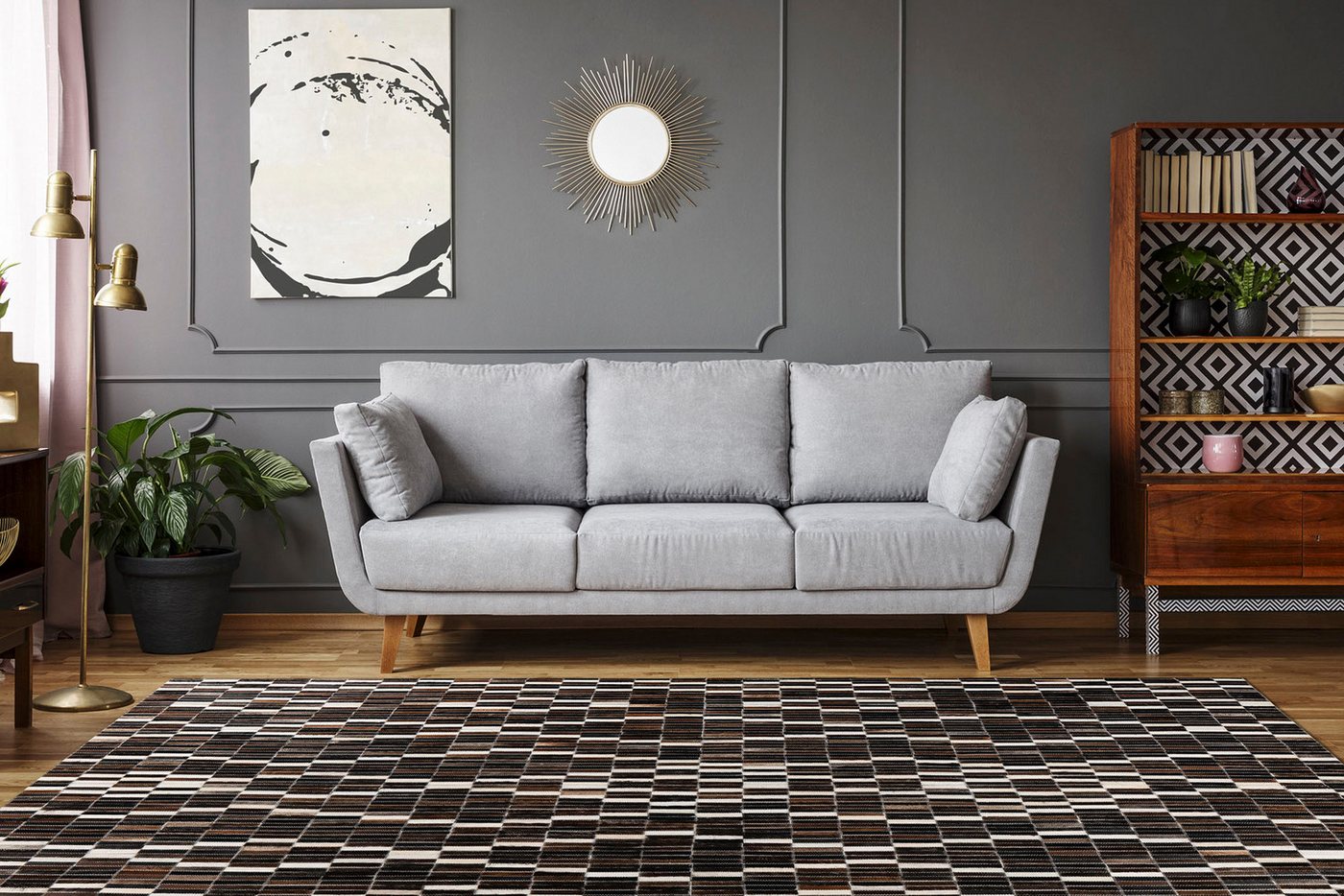 Teppich Lavin 125, Padiro, rechteckig, Höhe: 8 mm, Handgenähtes und hochwertig verarbeitetes Unikat von Padiro
