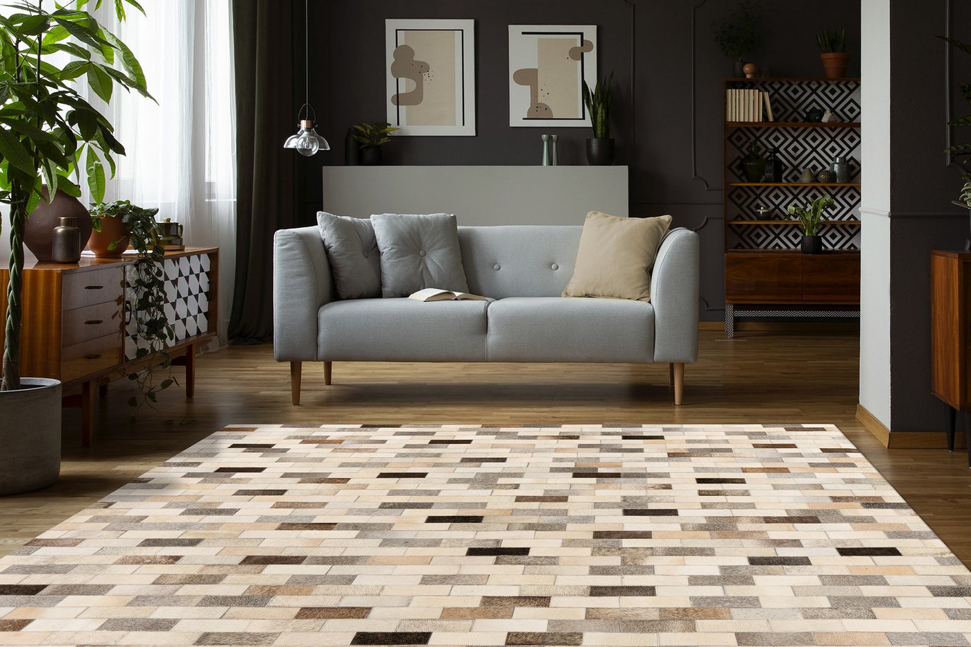 Teppich Lavin 825, Padiro, rechteckig, Höhe: 8 mm, Handgenähtes und hochwertig verarbeitetes Unikat von Padiro