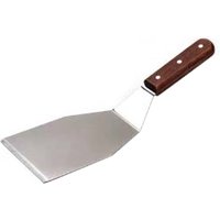 Paella World Edelstahl-Spachtel mit Holzgriff 32cm stabiler Wender empfindliches Grillgut breite Wen von PaellaWorld International