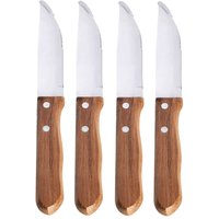 Paella World Jumbo Messer-Set (Steakmesser) 4-teilig 25cm Klinge genietetem Holzgriff von PaellaWorld International