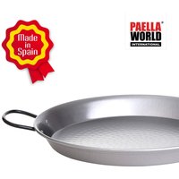 Paella World Original spanische Paella-Pfanne 130cm 116cm 11,5cm Stahl poliert mit Griffen von PaellaWorld International