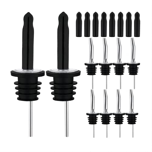 10 PCS Flaschenausgießer mit Schutzkappe, Olivenöl Ausgießer, Likörausgießer Doser Weinausgießer, hält Lebensmittel frisch, Schnellausgießer für Cocktails, Bars, passend für 17-19 mm Flaschenlippe 10 PCS Flaschenausgießer mit Schutzkappe, Olivenöl Ausgießer, Likörausgießer Doser Weinausgießer, hält Lebensmittel frisch, Schnellausgießer für Cocktails, Bars, passend für 17-19 mm Flaschenlippe von Pafusen