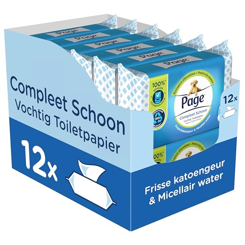 Page Feuchtes Toilettenpapier - Komplett Sauber - 456 Stück (12 x 38 Stück) - Vorteilspack von Page