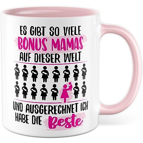 Bonus Mama Tasse Muttertag Geschenkidee Schwiegermutter Kaffeetasse Stiefmutter Geschenk Eltern Kaffee-Becher Mutter Muttertagsgeschenk Geburtstag Weihnachten Bonus Mom Adoption Bonus Mama Tasse Muttertag Geschenkidee Schwiegermutter Kaffeetasse Stiefmutter Geschenk Eltern Kaffee-Becher Mutter Muttertagsgeschenk Geburtstag Weihnachten Bonus Mom Adoption von Pagma Druck