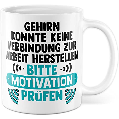 Büro Tasse lustig Arbeitstasse mit humorvollem Spruch Kaffeetasse Witz Kaffee-Becher Arbeitsplatz Chef Geschenk Kollege Geschenkidee Kollegin Büro-Accessoire für den Schreibtisch Teetasse (Weiß) von Pagma Druck