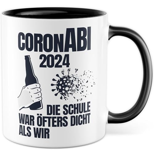 CoronABI 2024 Tasse, Abitur Geschenk Jungs Mädchen lustig, Kaffeetasse für Abiturient & Abiturientin zum Schul-Abschluss Deko Abiturgeschenk Kaffeebecher von Pagma Druck