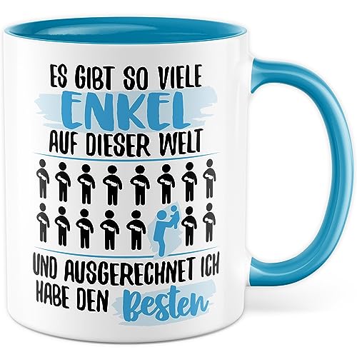 Enkel Tasse Geschenkidee Enkelkind Kaffeetasse Bester Enkel Geschenk Enkelsohn Familie Kaffee-Becher Enkelin Geburtstagsgeschenk Weihnachten Geburtstag Lieblingsenkel Oma Opa Großeltern von Pagma Druck