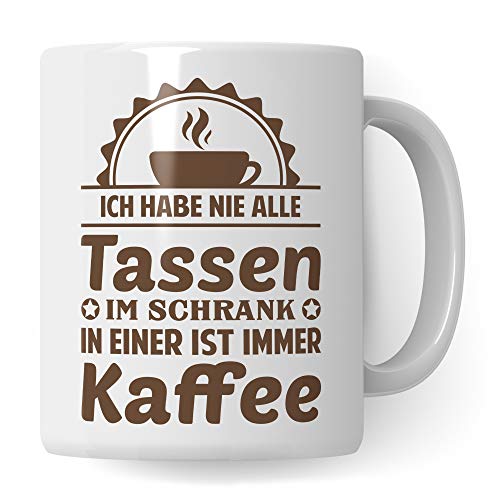 Geschenk Kaffeeliebhaber, Kaffee Tasse mit Spruch, Kaffeetasse Spruch lustig, Geschenkidee Kaffeebecher Kaffeetrinker, Becher Motiv Coffeee Witz von Pagma Druck