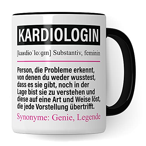 Kardiologin Tasse lustig, Kardiologinnen Geschenk Beruf, Spruch Kardiologie Geschenkidee, Kaffeetasse Beruf Kardiologen Kaffeebecher Teetasse Becher von Pagma Druck