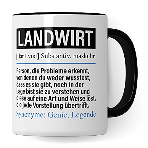 Landwirt Tasse lustig, Landwirt Geschenk Beruf, Spruch Landwirtschaft Bauer Geschenkidee, Kaffeetasse Beruf Landwirte Kaffeebecher Teetasse Becher von Pagma Druck