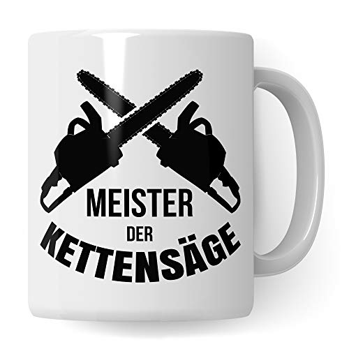 Pagma Druck Kettensäge Tasse, Holzfäller Becher Waldarbeiter Förster Geschenk, Spruch Forstwirt Wald Holz Sägen Geschenkidee, Holzarbeiten Bäume Kaffeetasse lustig von Pagma Druck