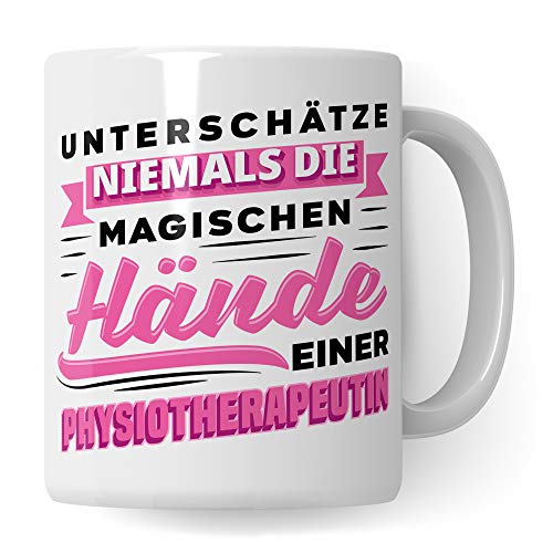 Pagma Druck Physiotherapeutin Geschenke, Tasse Physiotherapeutin, Physiotherapie Kaffeetasse Geschenkidee, Physio Praxis Kaffeebecher Krankengymnastik Geschenk Physiotherapeut von Pagma Druck