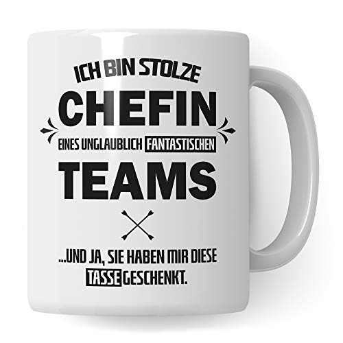 Pagma Druck Stolze Chefin Tasse, Geschenk für Chefin von Mitarbeiter, witziger Büro Personalchefin Becher, Vorgesetzte Kaffeebecher, Leiterin Firma Geschenkidee Kaffeetasse von Pagma Druck