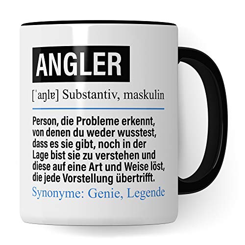 Pagma Druck Tasse Angler lustig, Angeln Geschenk, Spruch Fischer Anglerei Geschenkidee, Kaffeetasse Hobby Angelrute Angel Fische Kaffeebecher Teetasse Angel Sportfischer Becher von Pagma Druck