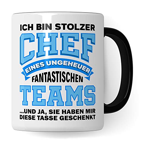 Pagma Druck Tasse Chef lustig, Geschenk Chef und Mitarbeiter Kaffeetasse, Geschenke für Chef Becher, Vorgesetzter Boss Büro Kaffeebecher, Leiter witzige Geschenkidee von Pagma Druck