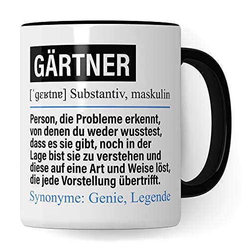 Pagma Druck Tasse Gärtner lustig, Gärtner Geschenk, Spruch Gärtnerei Kaffeebecher Gartenbauer Geschenkidee, Kaffeetasse Landschaftsbau Beruf Landschaftsgärtner Teetasse Gartenbau Becher von Pagma Druck