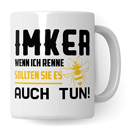 Pagma Druck Tasse Imker, Bienen Geschenk Becher, Imkerei Spruch Kaffeebecher Geschenkidee, Honig Bienenzucht Bienenzüchter Imkern Biene lustig Kaffeetasse von Pagma Druck