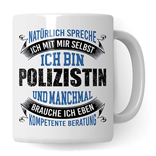 Pagma Druck Tasse Polizei, Geschenkideen für Polizisten, Becher Polizistin Geschenk Kaffeetasse, Ausbildung lustig Polizeibeamtin Kaffeebecher von Pagma Druck