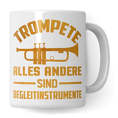 Pagma Druck Tasse Trompete, Becher Trompete Geschenke, Kaffeetasse für Trompeter Trompetenspieler, Trompete Geschenkideen Kaffeetasse Deko Musiker Dekoration Spruch von Pagma Druck