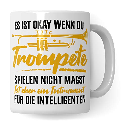 Pagma Druck Trompete Tasse, Musiker Geschenke Trompete, Kaffeetasse Trompeter Trompetenspieler Deko, Trompete Geschenkideen Becher Musiker Blechbläser Dekoration Spruch von Pagma Druck