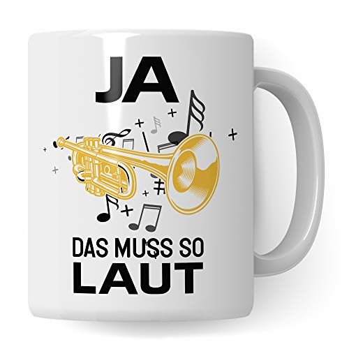 Pagma Druck Trompete Tasse, Musiker Geschenke Trompete, Kaffeetasse für Trompeter und Trompetenspieler, Trompete Geschenkideen Becher Deko Musiker Blechbläser Dekoration Spruch von Pagma Druck