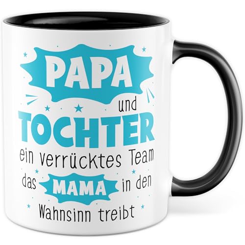 Papa Tochter Tasse Vatertag Geschenk Kaffeetasse lustige Geschenkidee Vater Mutter Mama Kaffee-Becher Humor Spruch Vatertagsgeschenk Eltern von Pagma Druck