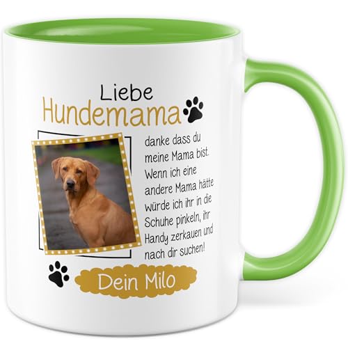 Personalisiert Tasse mit Spruch – Geschenk Liebe Hundemama von [Name] – Kaffeetasse 330ml aus Keramik – Personalisierbar Humor Hunde Kaffee-Becher von Pagma Druck