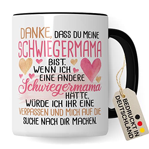 Schwiegermutter Tasse Schwiegermama Kaffeebecher lustig Kaffee-Becher mit Spruch lustig Geschenk Schwiegereltern Geschenkidee Hochzeit Geburtstag Humor Mutter von Ehemann Lieblingsschwiegermama von Pagma Druck