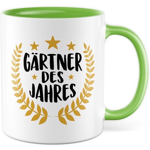 Tasse Arbeitskollegen Geschenk Gärtner des Jahres, Kaffeetasse Humor Mann Männer Spruch, Geschenkidee Arbeitskollege Garten Pflanzen Kaffee-Becher von Pagma Druck