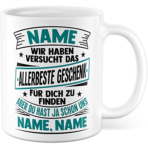 Tasse Geburtstag personalisiert Papa Vater Geschenkidee Humor Kaffeetasse mit lustigen Spruch Geschenk für Besten Freund Kaffeebecher Birthday Becher (Weiß) von Pagma Druck