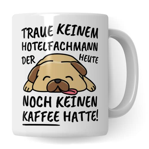 Tasse Hotelfachmann lustig, Hotelfachmann Geschenk Beruf, Spruch Kaffeebecher Hotelfachmänner Geschenkidee, Hotel Kaffee-Tasse Teetasse Becher von Pagma Druck