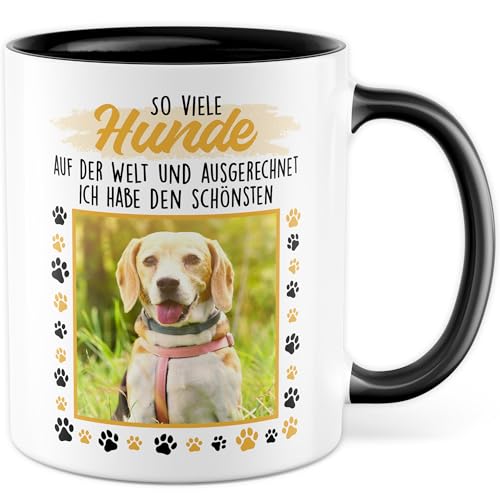 Tasse Hund personalisiert Geschenk So viele Hunde und ich habe den schönsten, Kaffeetasse eigenes Bild Hundetasse Hundedeko Geschenkidee Hundemama Hundepapa Haustier Kaffee-Becher von Pagma Druck