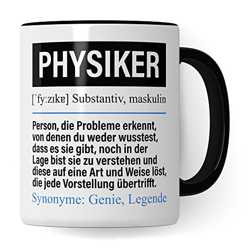 Tasse Physiker lustig, Physiker Geschenk Beruf, Spruch Kaffeebecher Physik Geschenkidee, Beruf Physiker Kaffee-Tasse Teetasse Becher von Pagma Druck