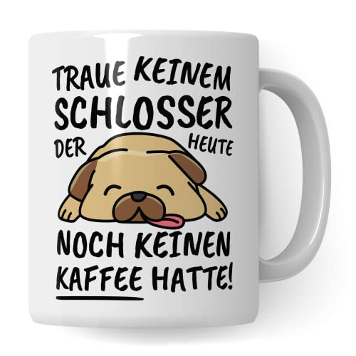 Tasse Schlosser lustig Schlosser Geschenk Beruf Spruch Kaffeebecher Schlosser Geschenkidee Handwerker Schlosserei Schloss Kaffee-Tasse Teetasse Becher von Pagma Druck