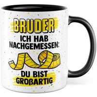 Geburtstag Tasse Geschenk Bruder - Du Bist Großartig Geschenkidee Für Kaffeetasse Mit Spruch Kaffee-Becher Weihnachten von PagmaDruck