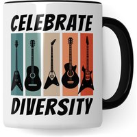 Gitarren Tasse Geschenkidee Gitarre Kaffeetasse Humor Witz Geschenk Für Gitarrist Gitarisstin Kaffeebecher E-Gitarre Becher von PagmaDruck