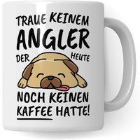 Tasse Angler Lustig Geschenk Beruf Spruch Kaffeebecher Geschenkidee Angel Rute Fisch Kaffee-Tasse Teetasse Becher von PagmaDruck