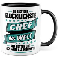 Tasse Chef Geschenk Du Bist Der Glücklichste Chef, Kaffeetasse Bürotasse Wichtelgeschenk, Geschenkidee Mitarbeiter Jubiläum Weihnachten Tasse Chef Geschenk Du Bist Der Glücklichste Chef, Kaffeetasse Bürotasse Wichtelgeschenk, Geschenkidee Mitarbeiter Jubiläum Weihnachten von PagmaDruck